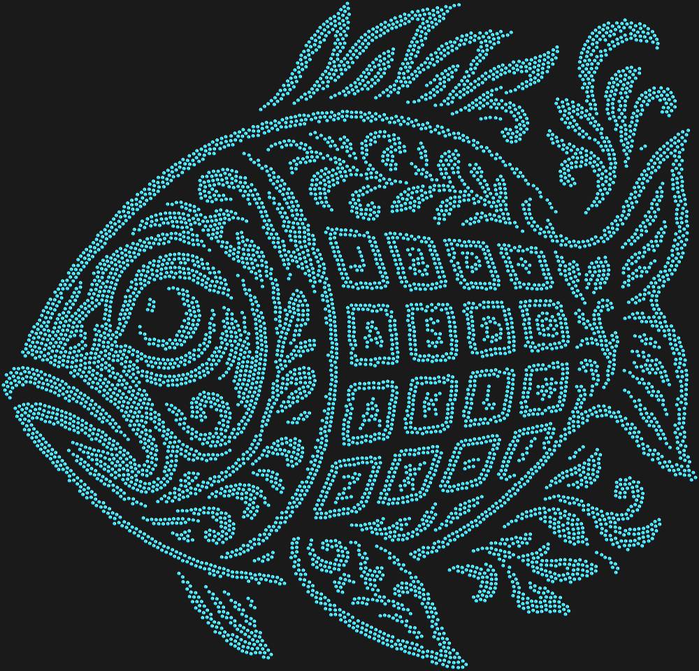Трафарет Рыба Клава — RHT_FISHKEYB1_SS10_LT_SAPPHIRE