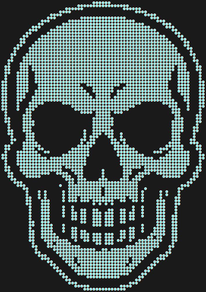 Трафарет Skull — RHT_SKULL1_SS10_CRYSTAL_AB_DMC