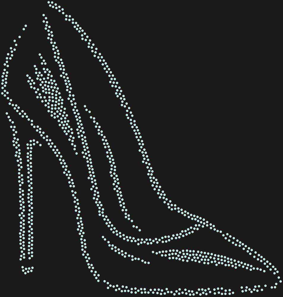Трафарет Stiletto heel — RHT_STILETTO1_SS16_CRYSTAL_AB_DMC