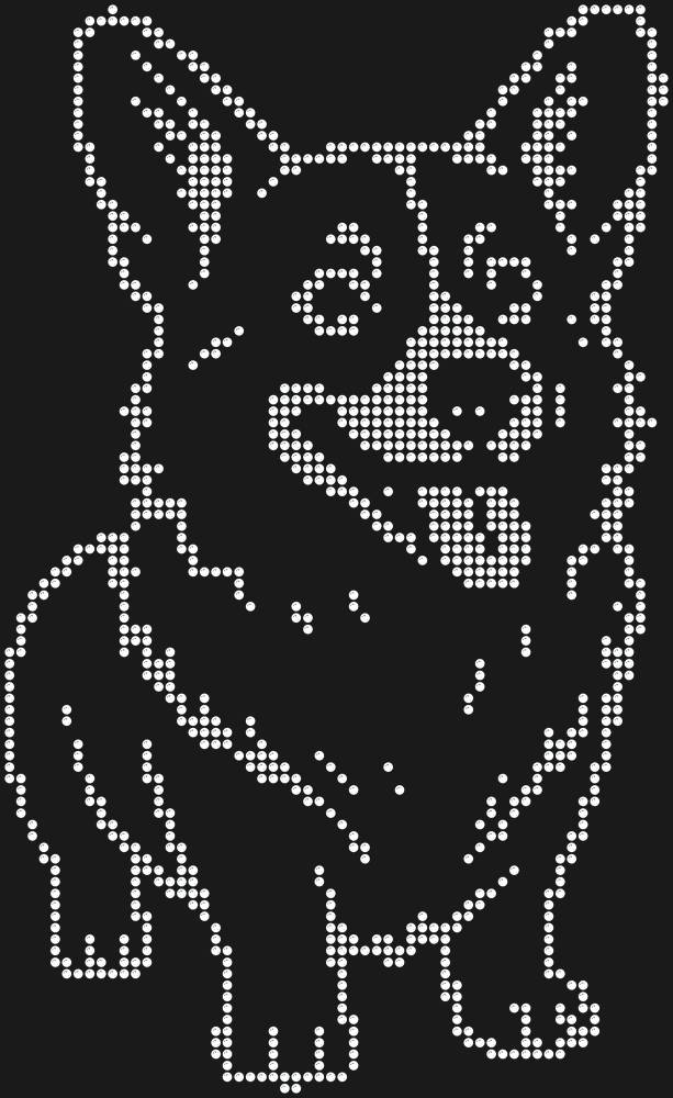 Трафарет Corgi — RHT_CORGI1_SS10_CRYSTAL_CLEAR