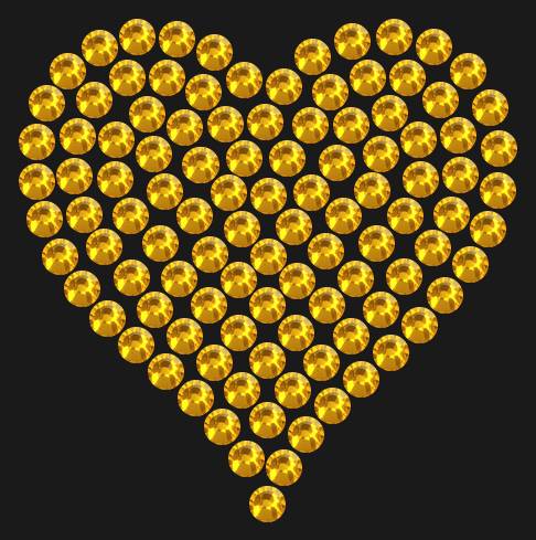 Трафарет Mini heart dense — RHT_HEART1_SS10_TOPAZ