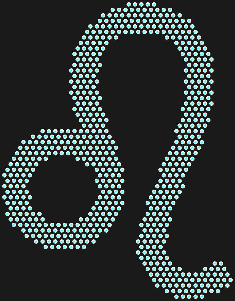 Трафарет Leo zodiac sign — RHT_ZODIACLEO1_SS20_CRYSTAL_AB_DMC