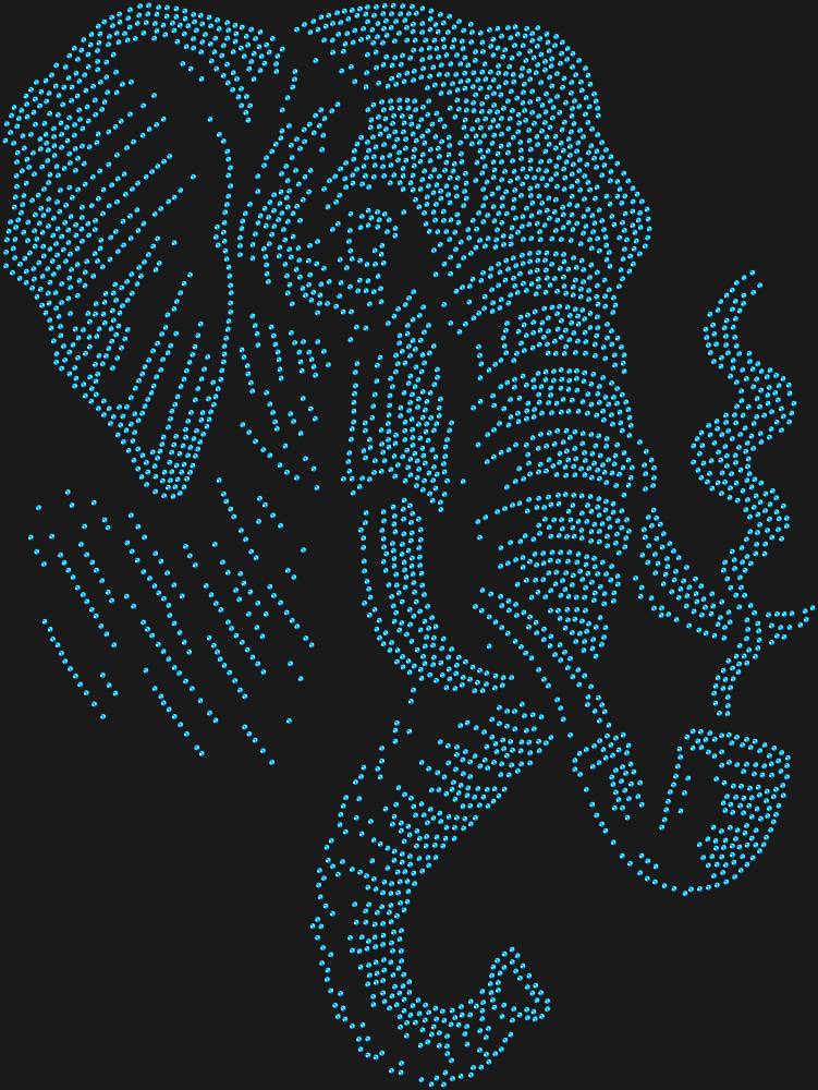 Трафарет Слон с трубкой — RHT_ELEPHANT2_SS10_SAPPHIRE