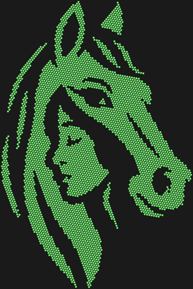 Трафарет Girl and horse — RHT_HORSEGIRL1_SS16_LT_PERIDOT
