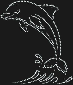 Рисунок из страз по номерам «Дельфин в прыжке», состоящий из 513 искрящихся элементов, словно приглашает нырнуть в океан творчества, где каждая грань оживляет водную стихию.