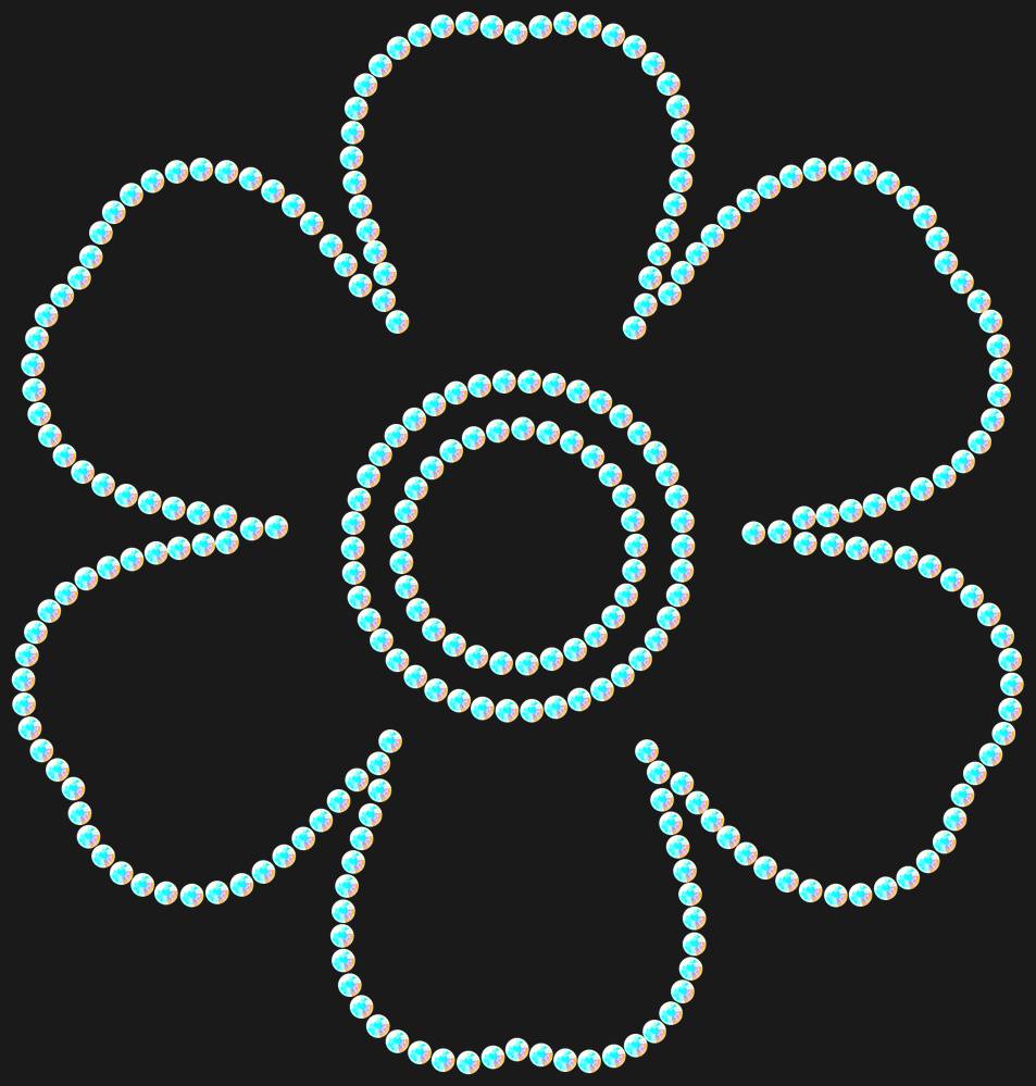 Трафарет Forget-me-not — RHT_FLOWER3_SS12_CRYSTAL_AB_DMC