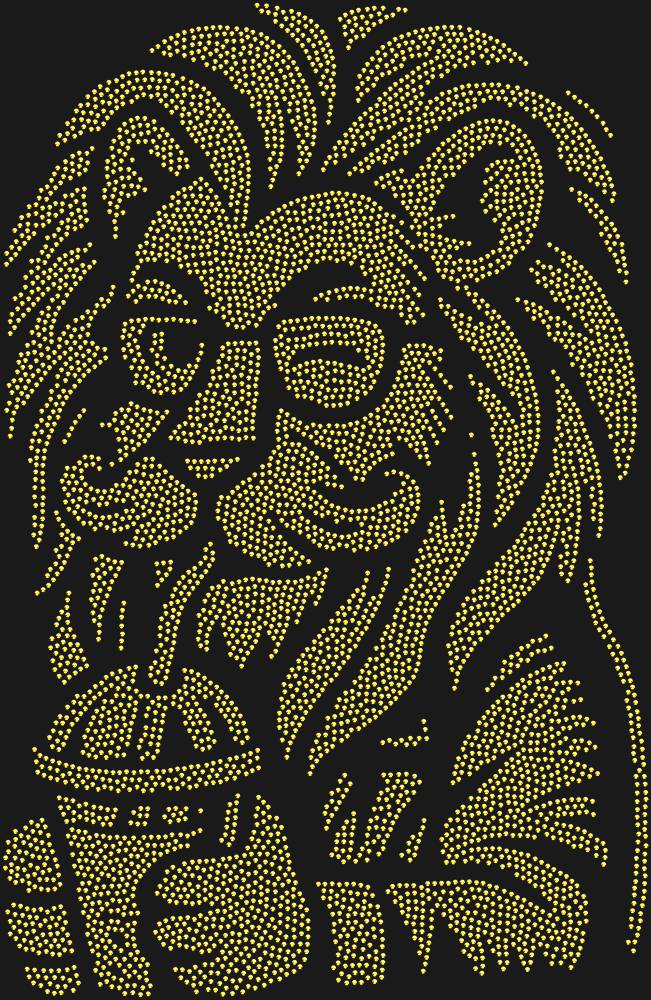 Трафарет Лев-хипстер — RHT_LIONHIPSTER1_SS4_GOLD