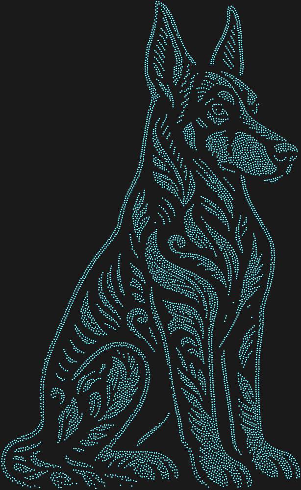 Трафарет Доберман-пинчер — RHT_DOBERMAN2_SS3_LT_SAPPHIRE