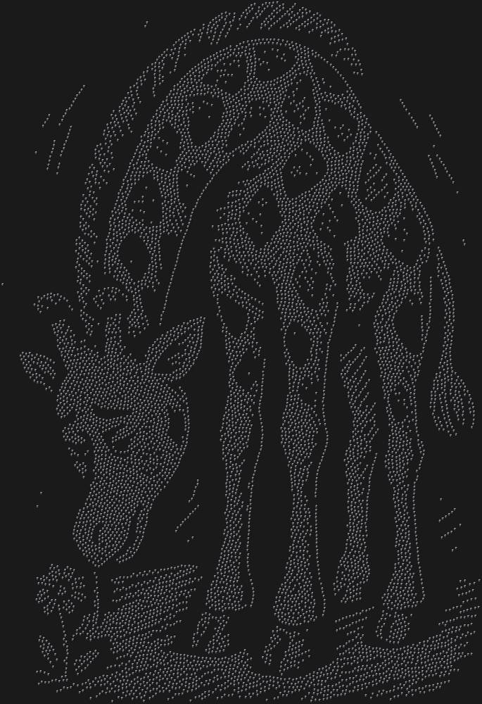 Трафарет Жираф и цветочек — RHT_GIRAFFE2_SS5_JET_BLACK