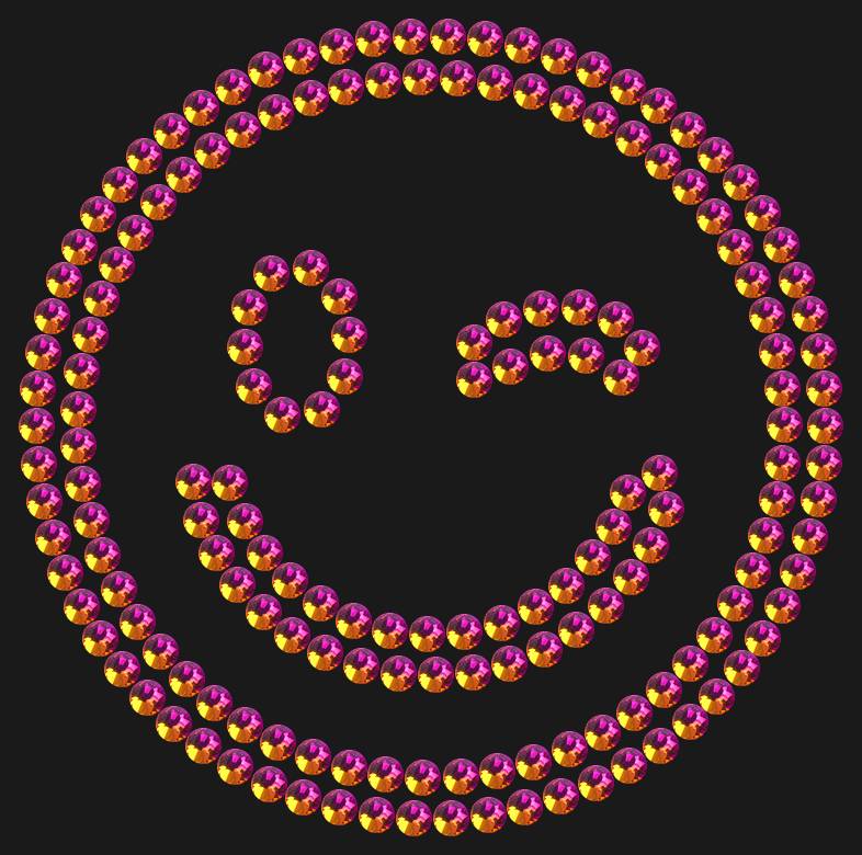 Трафарет Winking emoji — RHT_SMILE2_SS10_RAINBOW