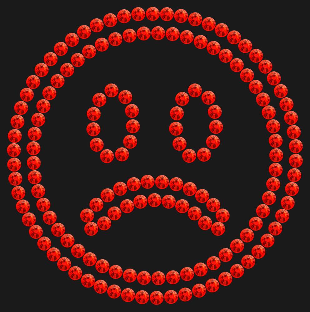 Трафарет Sad emoji — RHT_SMILE6_SS16_LT_SIAM