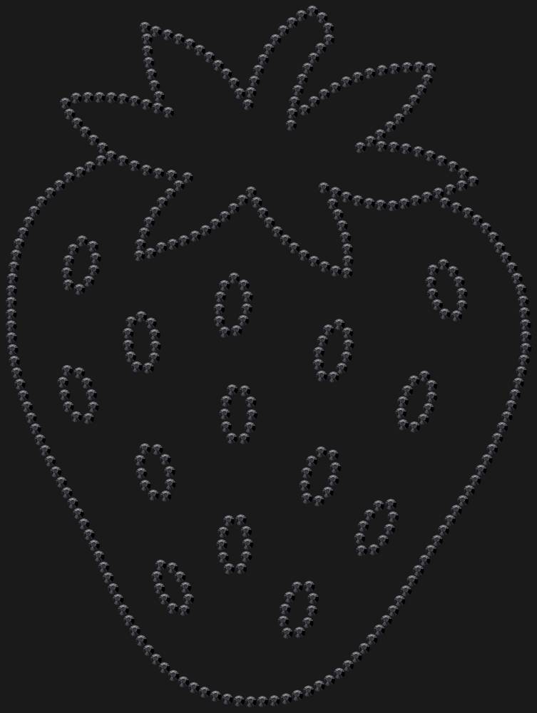 Трафарет Strawberry — RHT_STRAWBERRY2_SS16_JET_BLACK