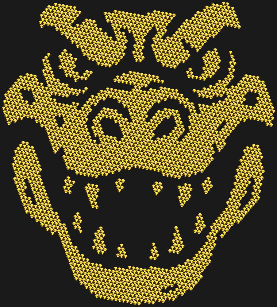 Трафарет Alligator head — RHT_CROCODILE1_SS10_GOLD