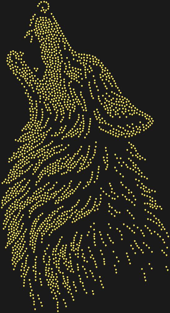 Трафарет Воющий волк — RHT_WOLF3_SS10_GOLD