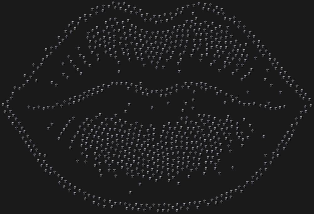 Трафарет Lips — RHT_LIPS2_SS16_JET_BLACK