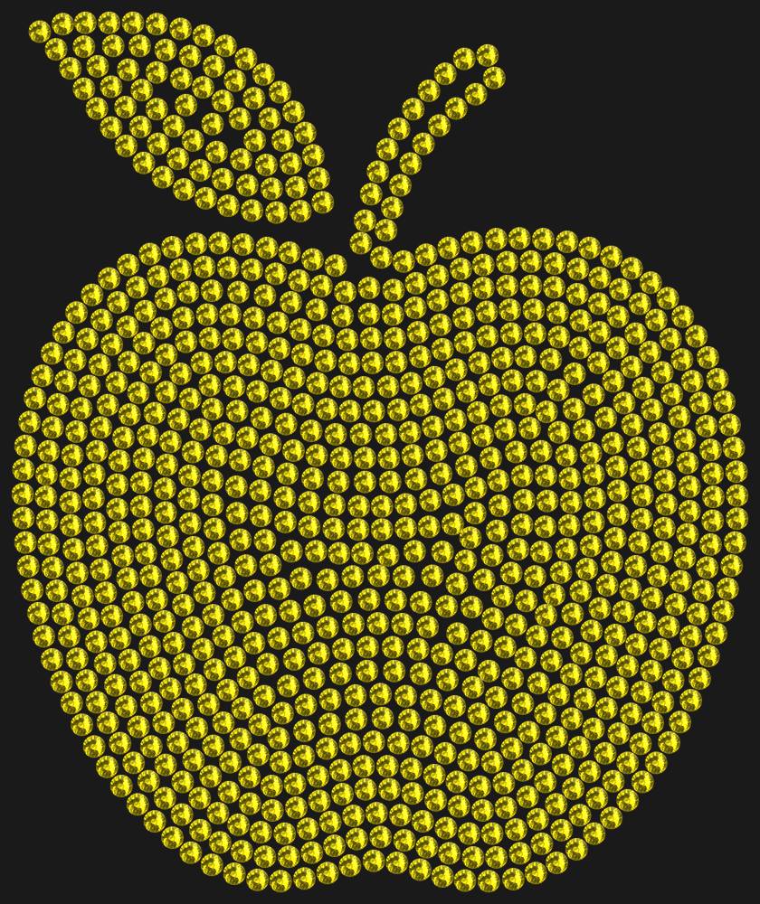Трафарет Apple with a leaf (solid color) — RHT_APPLE1_SS10_OLIVE
