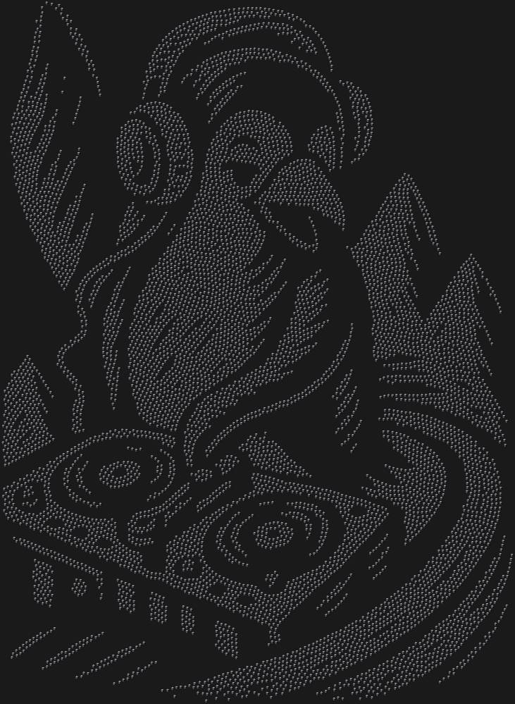 Трафарет Пингвин-диджей — RHT_PENGUINDJ1_SS8_JET_BLACK