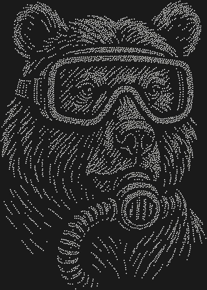 Трафарет Медведь с аквалангом — RHT_BEAR2_SS20_CRYSTAL_AB