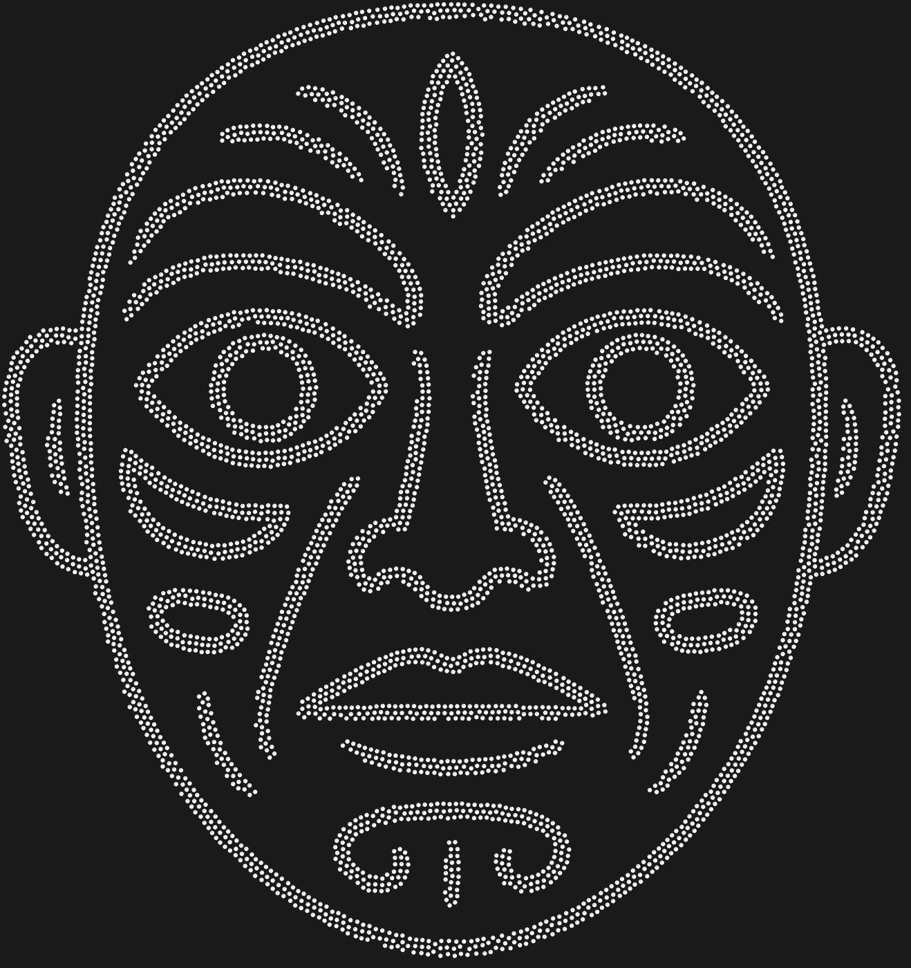 Трафарет Маска Лицо Духа народа Хайда — HAIDAFACE1