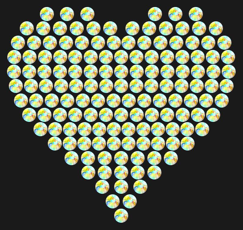 Трафарет Compact heart — RHT_HEART5_SS16_CRYSTAL_AB