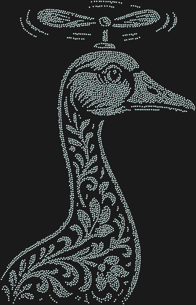 Трафарет Гусь Пропеллер — RHT_GOOSE2_SS6_CRYSTAL_AB_DMC