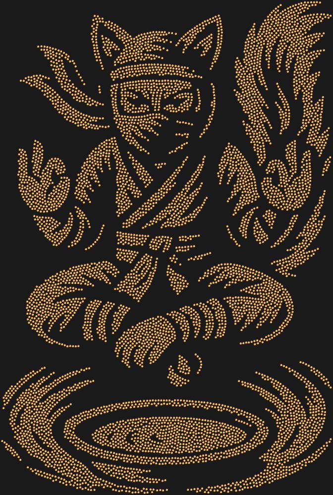 Трафарет Ninja cat — RHT_CATNINJA1_SS5_RED_VOLCANO