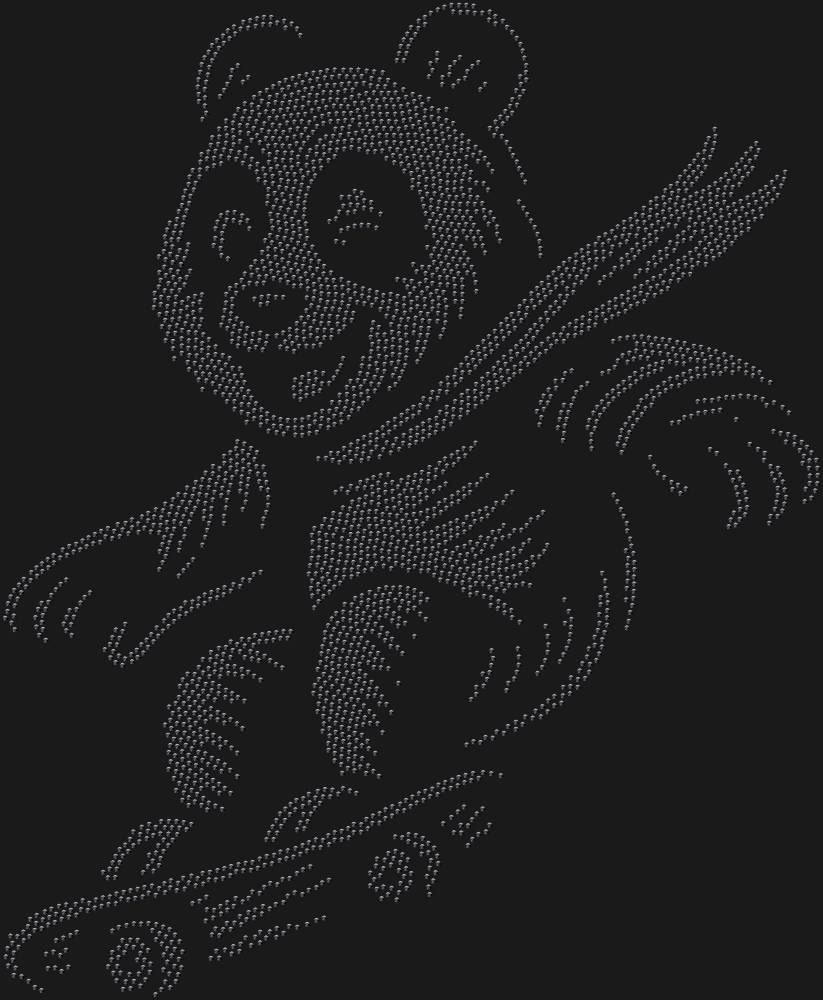 Трафарет Панда на скейтборде — RHT_PANDASKATE1_SS16_JET_BLACK
