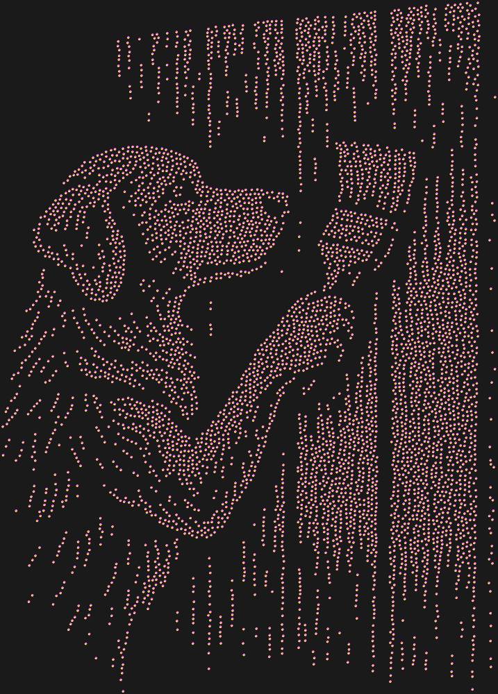 Трафарет Собака красит забор — RHT_DOG7_SS3_RAINBOW