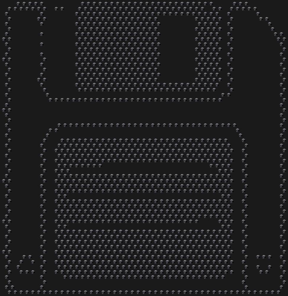 Трафарет Floppy disk — RHT_FLOPPY1_SS10_JET_BLACK
