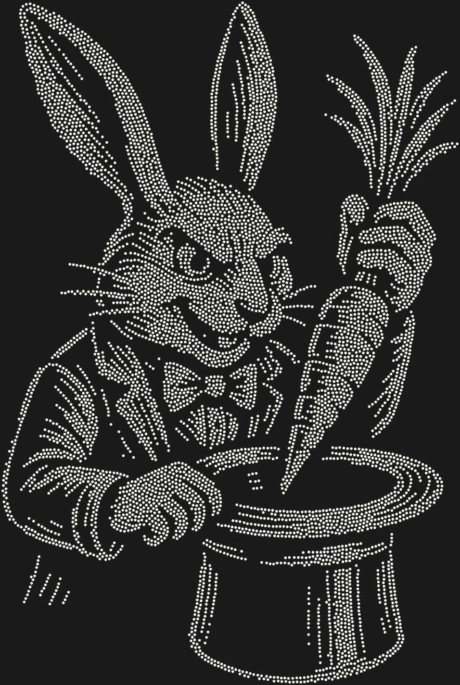Трафарет Кролик-фокусник — RHT_RABBIT1_SS8_CRYSTAL_AB