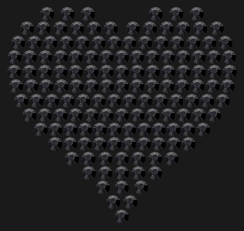 Трафарет Compact heart — RHT_HEART5_SS16_JET_BLACK