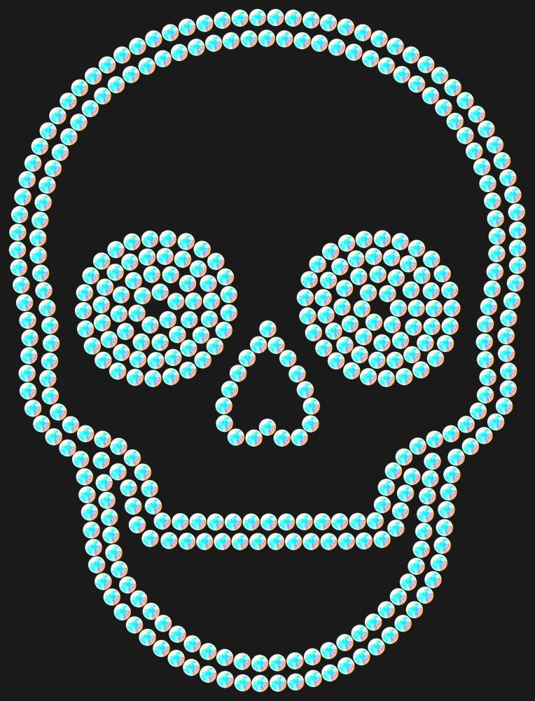 Трафарет Skull — RHT_SCULL2_SS20_CRYSTAL_AB_DMC