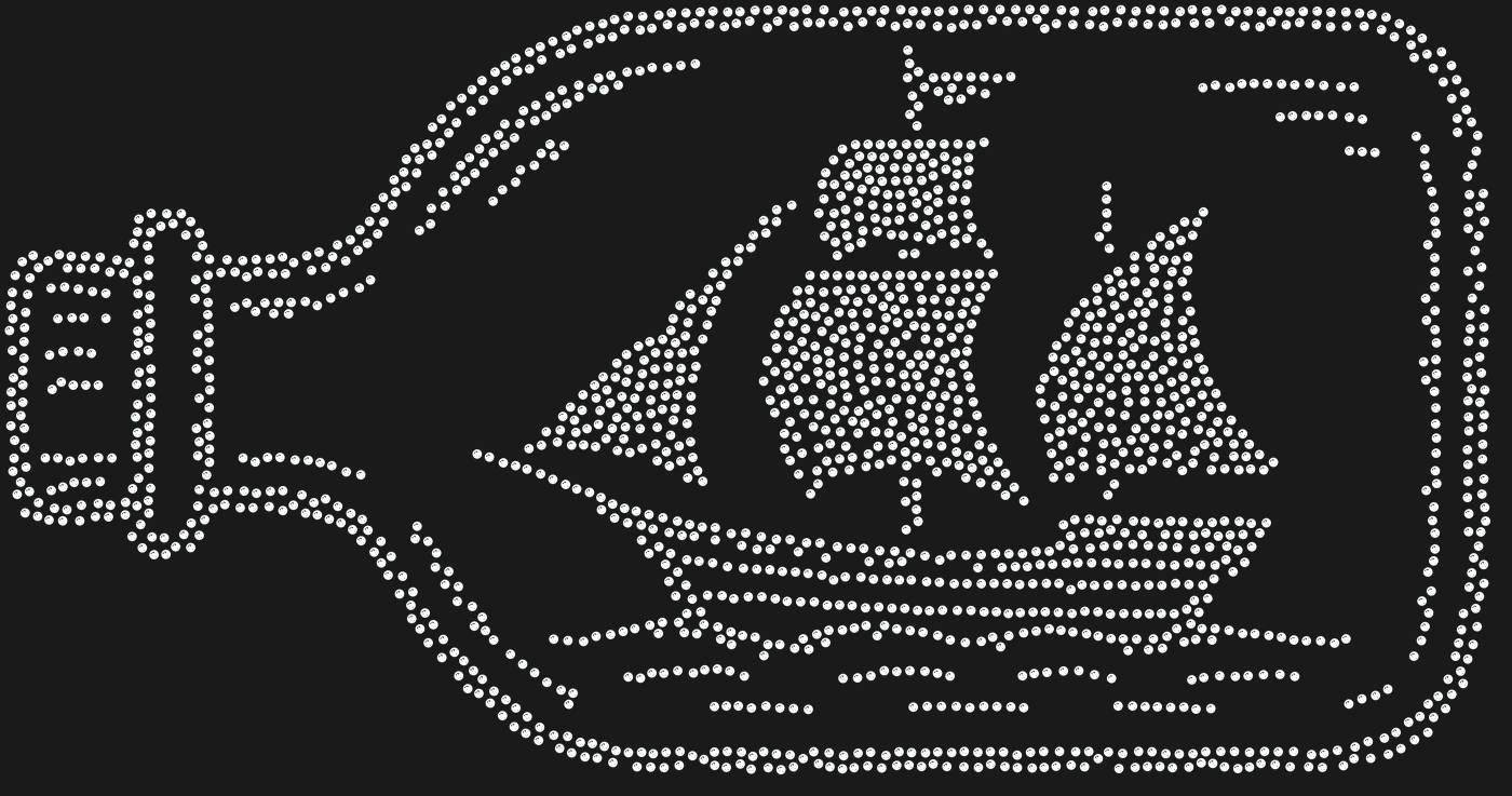 Трафарет Кораблик в бутылке — SHIPBOTTLE1