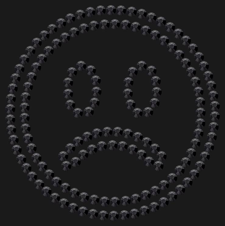 Трафарет Sad emoji — RHT_SMILE6_SS10_JET_BLACK