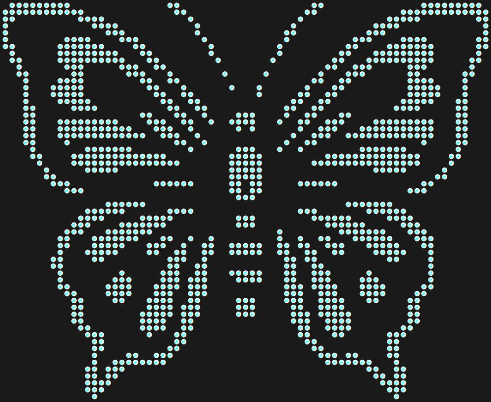 Трафарет Butterfly — RHT_BUTTERFLY2_SS10_CRYSTAL_AB_DMC