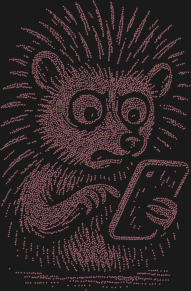 Трафарет Hedgehog with a smartphone — RHT_HEDGEHOG1_SS12_RAINBOW