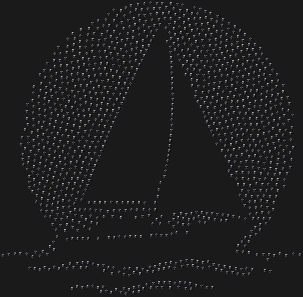 Трафарет Yacht in the sunset — RHT_BOAT3_SS16_JET_BLACK