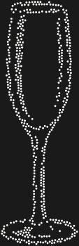 Stencil by numbers "Tall Glass". 489 rhinestones. A motif that embodies exquisite taste and the atmosphere of special events, will be a great addition to your creativity.