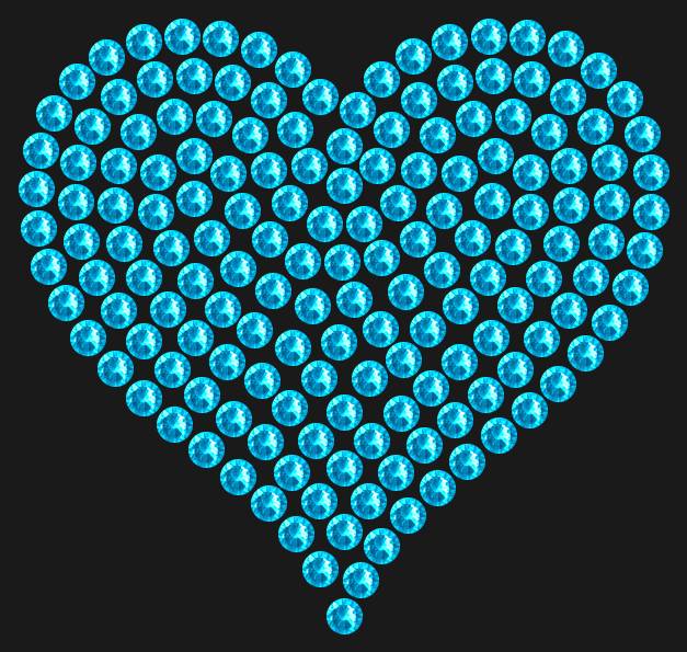 Трафарет Heart average — RHT_HEART2_SS10_AQUAMARINE