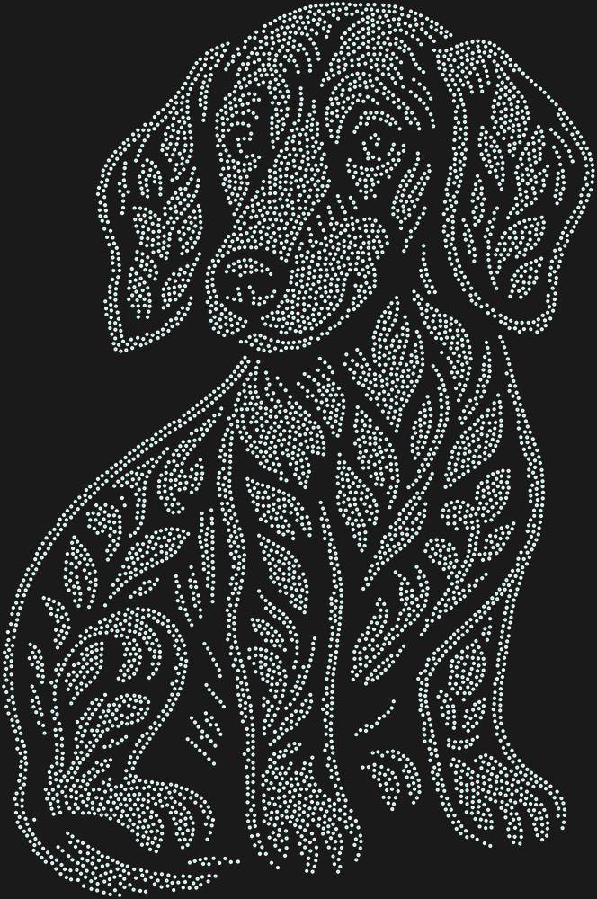 Трафарет Щенок таксы — RHT_DACHSHUNDPUPPY1_SS5_CRYSTAL_AB_DMC