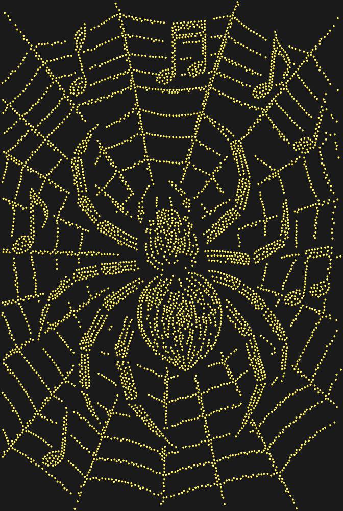 Трафарет Паук-музыкант — RHT_SPIDER1_SS10_GOLD