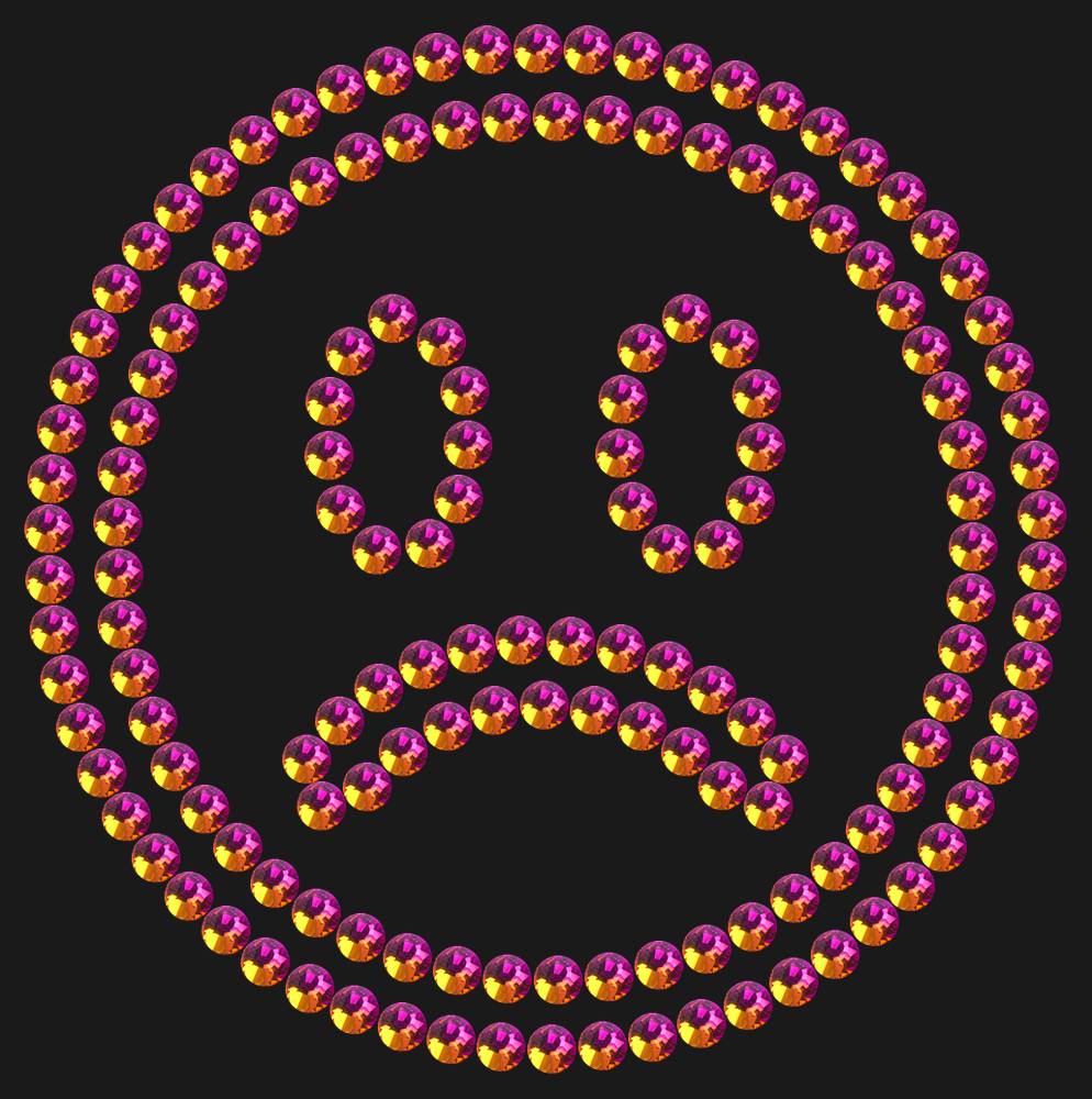 Трафарет Sad emoji — RHT_SMILE6_SS16_RAINBOW