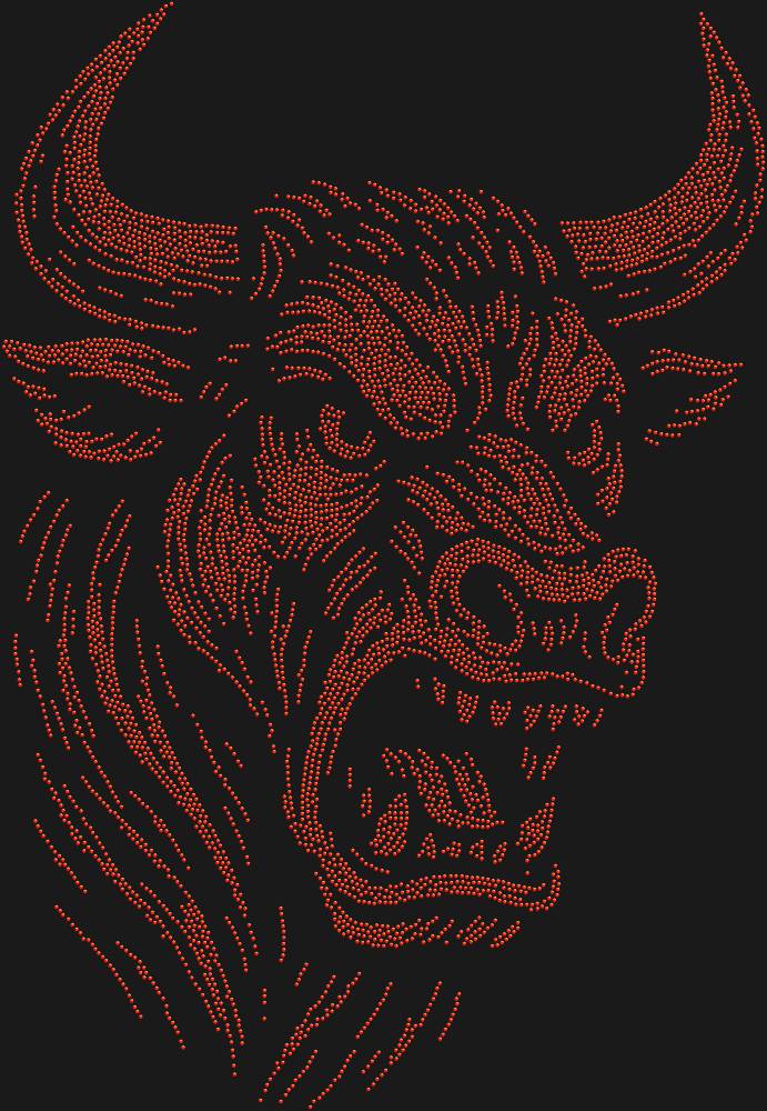 Трафарет Разъяренный бык (большое разрешение) — RHT_BULL3_SS10_LT_SIAM