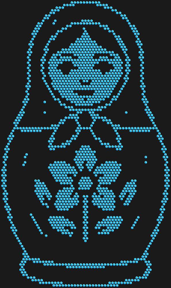 Трафарет Matryoshka doll — RHT_MATRYOSHKA1_SS16_LT_SAPPHIRE