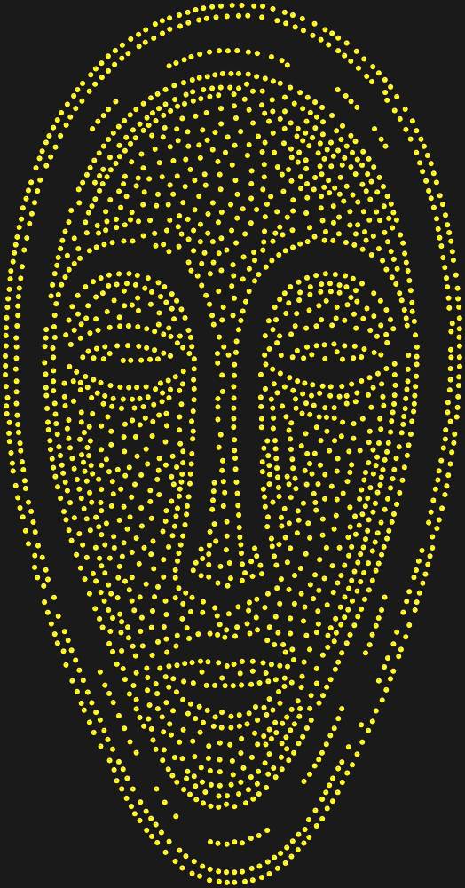 Трафарет African-style mask — RHT_AFRICANMASK1_SS16_TOPAZ