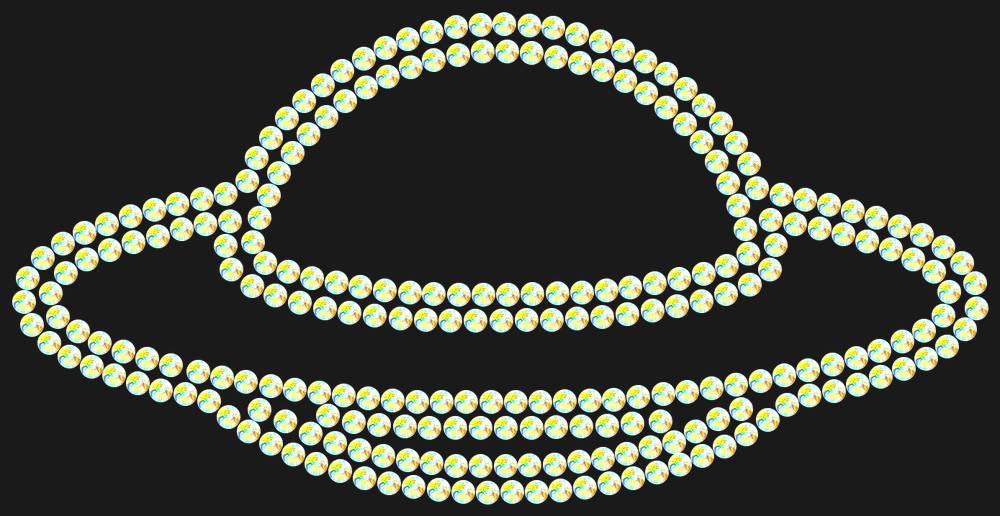Трафарет Flying saucer — RHT_UFO3_SS10_CRYSTAL_AB