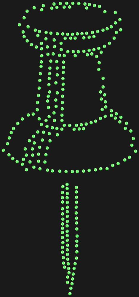 Трафарет Pushpin — RHT_PIN1_SS10_LT_PERIDOT