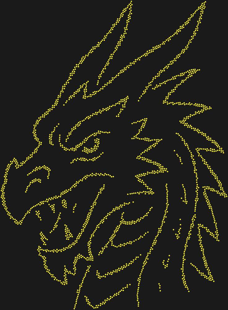 Трафарет Dragon's Head — RHT_DRAGON1_SS10_TOPAZ