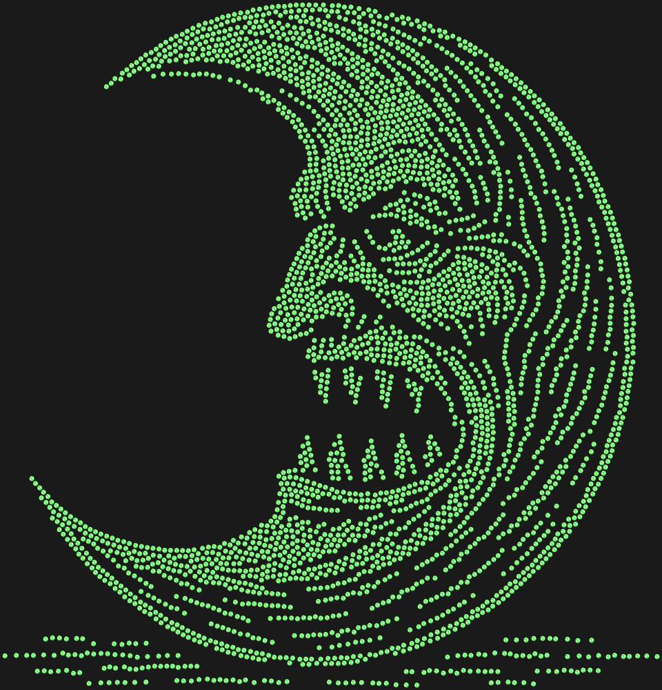 Трафарет Зубастая луна — RHT_MOON2_SS10_LT_PERIDOT