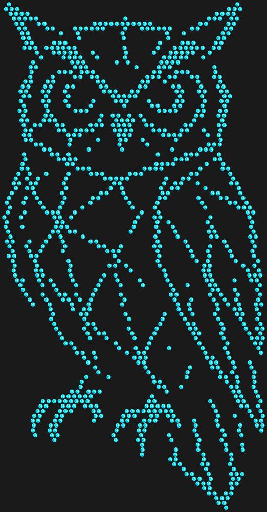 Трафарет Owl low-poly — RHT_OWL1_SS10_AQUAMARINE